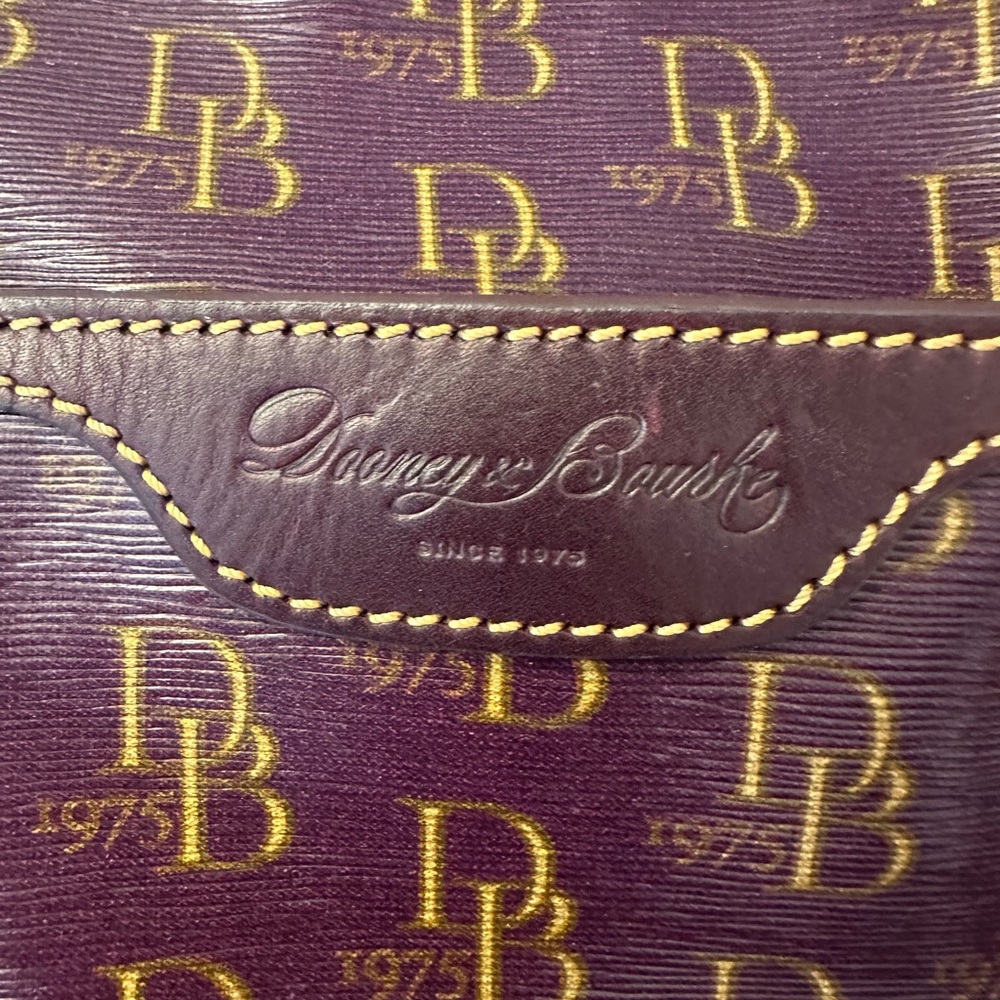Dooney & Bourke DB Purple Signature 1975 Crossbody Bag Purse Small Logo Monogram - Picture 9 of 11